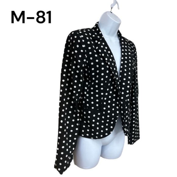 LC Lauren Conrad Jackets & Blazers - Sz4 Lauren Conrad Black White Polka Dot Jacket